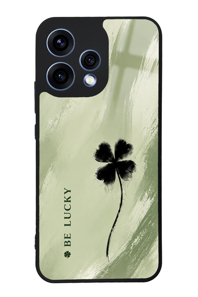 Spoyi Oppo Reno 15 Sage Lucky Clover Tasarımlı Glossy Telefon Kılıfı