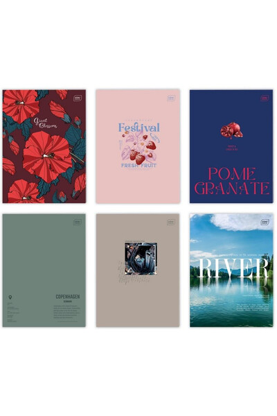 Interdruk Set 5 caiete A4 Interdruk, 96 file, multicolor, 21x30cm