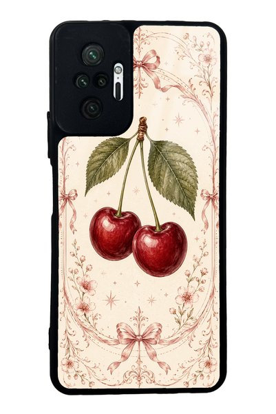 Spoyi حافظة هاتف لامعة بتصميم زهر الكرز العتيق لهاتف Xiaomi Redmi Note 10 Pro