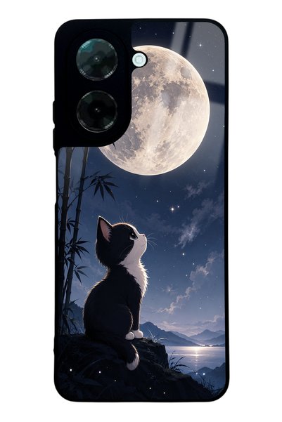 Spoyi Xiaomi Redmi A5 Moon Guardian Kitty Design Glossy Phone Case