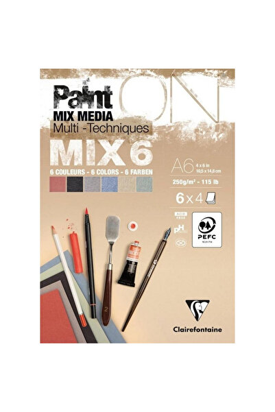 Clairefontaine Bloc de desen Paint ON, A6, 250g, 24 file, multicolor