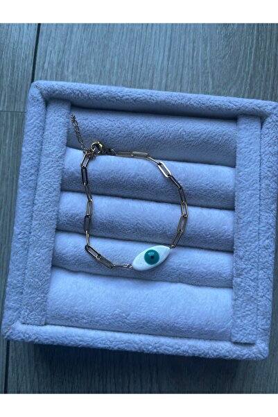 Pel Design Protective Eye Detail Sede F Stone Steel Bracelet Handcrafted