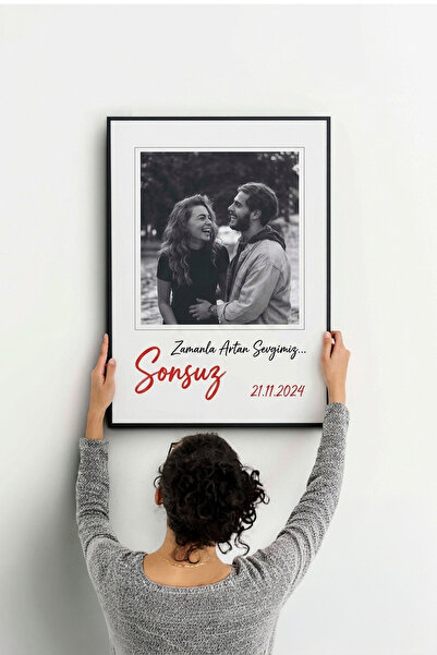 ÇELİKLER HEDİYE Kişiye Özel Sevgili Fotoğraf Çerçevesi Zamanla Artan Sevgimiz...