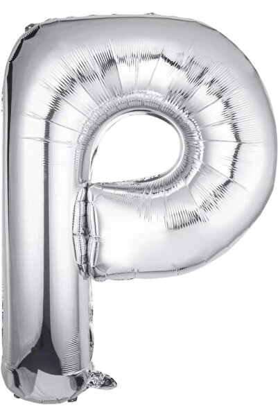 Baloane Vesele Balon Folie Litera P Silver 40 cm LTR5-P