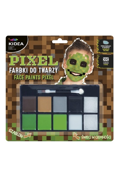 Derform Set vopsele Pixel pentru pictura pe fata, Derform, Multicolor