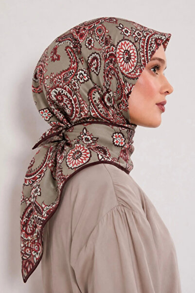 Lesscarves Patterned Cotton Silk Scarf Ls2207