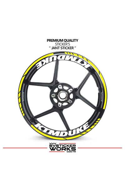 ARONA Ktm Duke Wheel Sticker Inner and Outer Ktm Duke Written Sticker Model