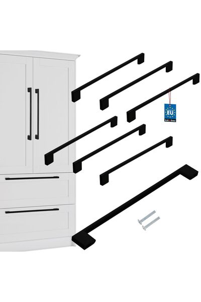 KOTARBAU Mâner pentru mobilier de bucătărie Clasic Modern Alungit Negru Mat D...