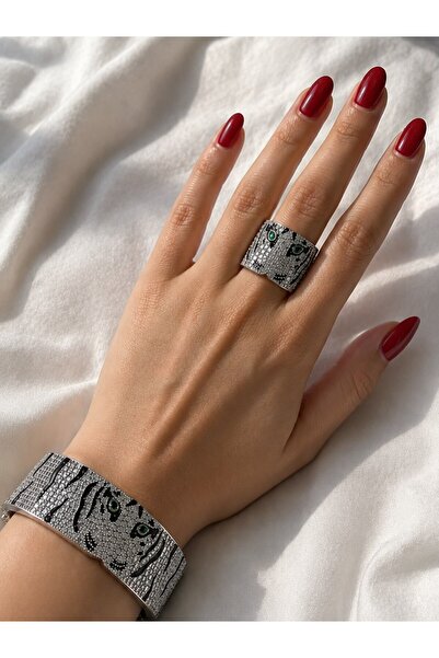 KAYANCLICK Wide Stainless Steel Ring with Engraved Pattern