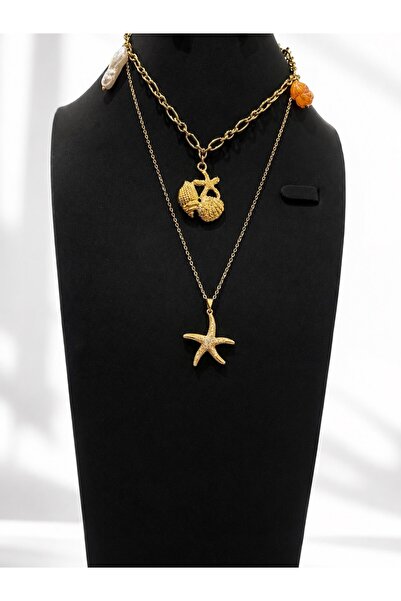 KAYANCLICK Classic Design Starfish Pendant Stainless Steel Necklace