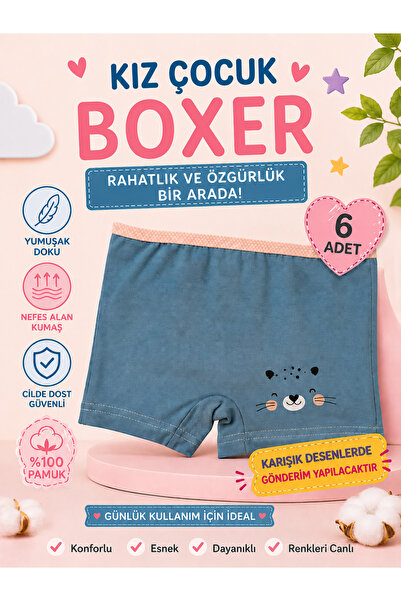 HARVELLİ Combed Cotton Lycra Boys' Boxers, Girls' Boxers and Girls' Underwear