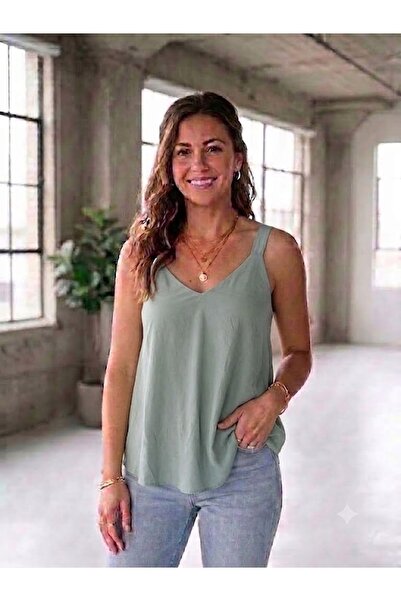 AYASOFYA OTANTIK Women's Italian Strap Blouse 100% Viscose