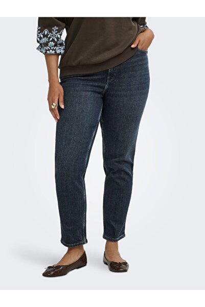 Only Carmakoma Straight-Fit jeans CAREMILY Hohe Taille Gerade geschnitten Knö...