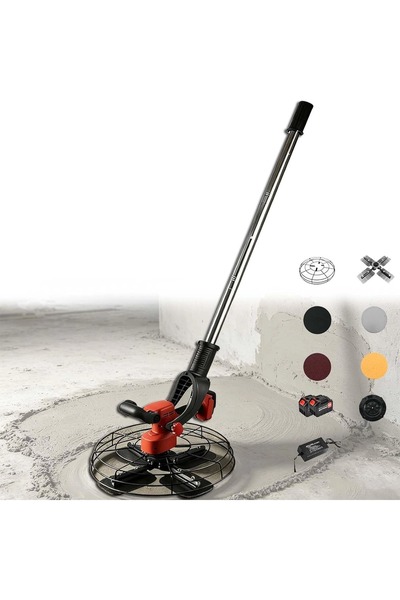 GearZone 6-Speed Self-Propelled Trowel & Polisher, 2*4.0Ah Batteries, 900W, 5...