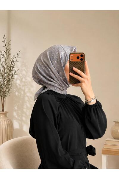 ELUREE GEOMETRİK DESEN PAMUKLU SOFT EŞARP