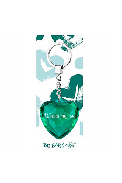 Be-Happy Gifts Cadouri Be-Happy Breloc personalizat inimă „Zambeste” 51x99 mm