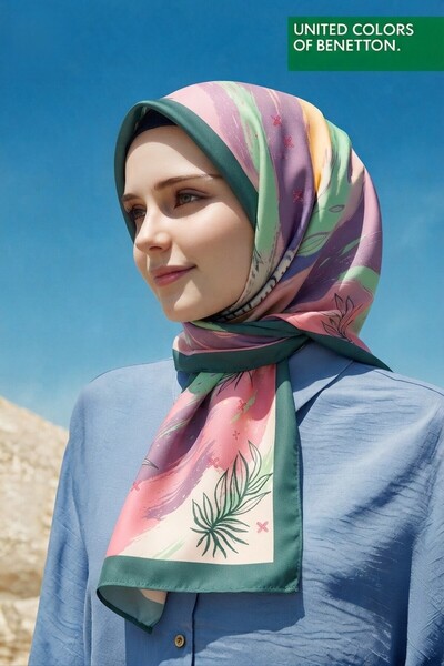 United Colors of Benetton SIENA DESENLİ EŞARP -1002-90*90