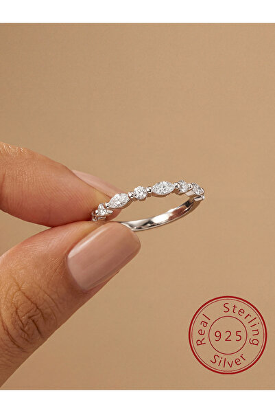 Choice12 9 silver separate 925 Sterling Silver Simplicity Marquise Round Zirc...