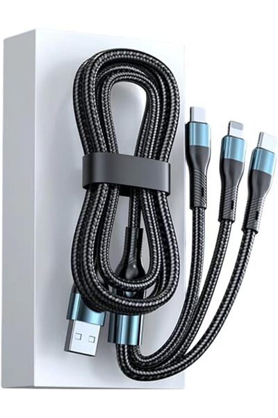 Generic 3-in-1 USB Fast Charging Cable - 120W Power Super Fast Charger Cords ...