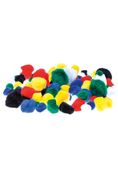 BREWIS Pompoane mix marimi 10-25 mm, blister, Multicolor, 78 buc