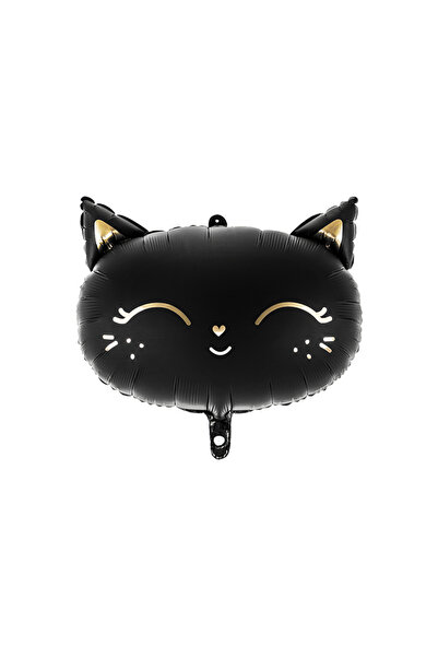 Partydeco Balon Folie Pisica, Negru, 48x36 cm