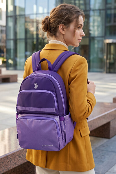 U.S. Polo Assn. حقيبة ظهر مدرسية للجنسين من US Polo Assn PLCAN 25108-25109، ح...