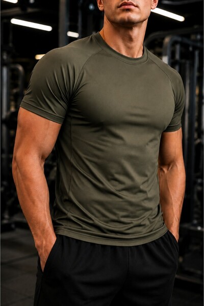 GHASSY CO . Erkek Compression Spor Tişört Slim Fit Hızlı Kuruyan Esnek Fitnes...