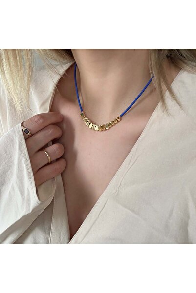 Alice İsstanbul Navy Blue Drop Pendant Necklace
