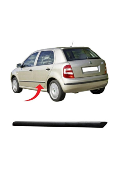 gkl Fabia Door Trim Rear Left Satin Black 2000-2008 6Y0853753 B41