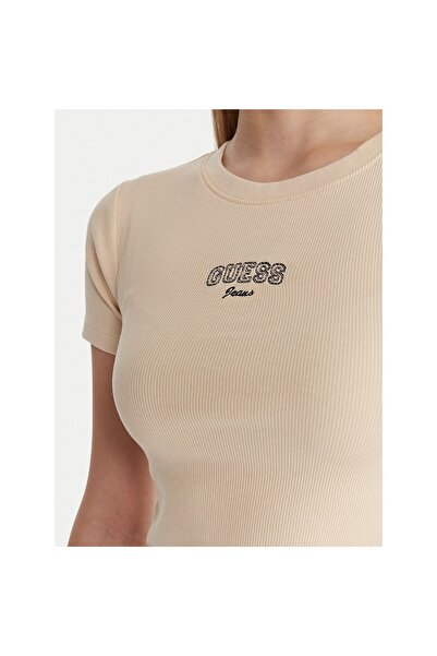 Guess Jeans Tricou de damă W6RP21KA0H1 Bej