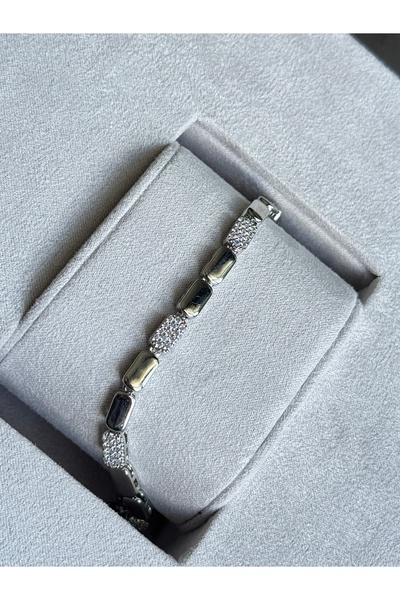 lotusbybuket Xuping Zircon Stone Steel Silver Bracelet