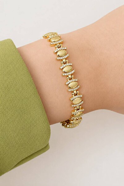 Haziran Steel & Xuping Stone Bracelet with Star and Heart-Shaped Figures