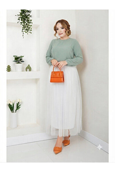 CNG MODA Stylish Tulle Skirt with Lining