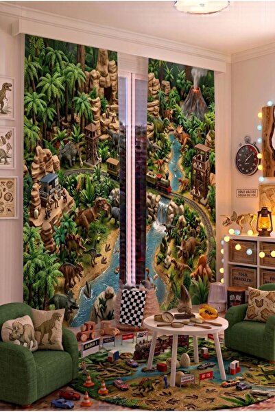 EFSANE PET 140X260 cm 2 Wings Baby Kids Room Background Curtain Patterned Dec...