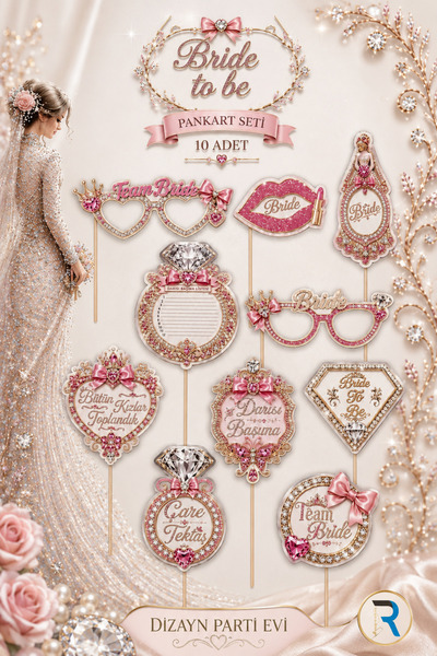 Bride To Be 10 Parça Konuşma Balonu Seti – Bekarlığa Veda Fotoğraf Çekim Aksesuarı
