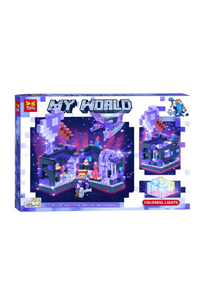 Toys مكعبات بناء ماي وورلد التفاعلية للأطفال مع إضاءة ملونة وجهاز بروجكتور وع...