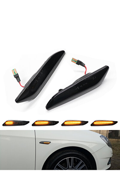 SEWICK Fiat Egea - Alfa Romeo 156 147 ÇAMURLUK SİNYALİ (KAYAR LED SİYAH CAM )...