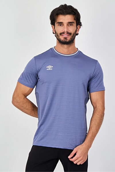 UMBRO تي شيرت رياضي رجالي بأكمام قصيرة للتدريب، رمادي