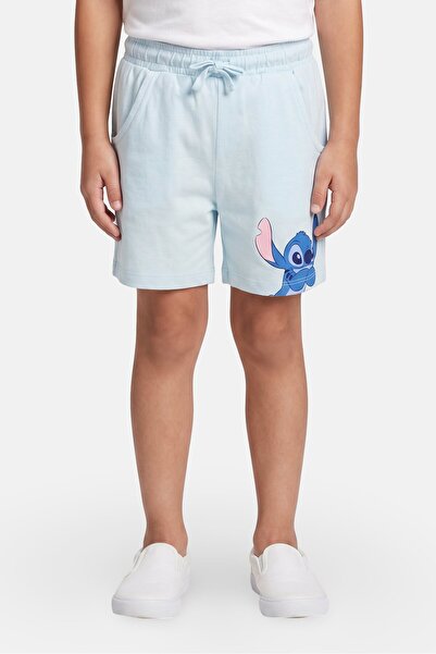 Disney Kids Boy Lilo And Stitch Print Basic Shorts, Blue