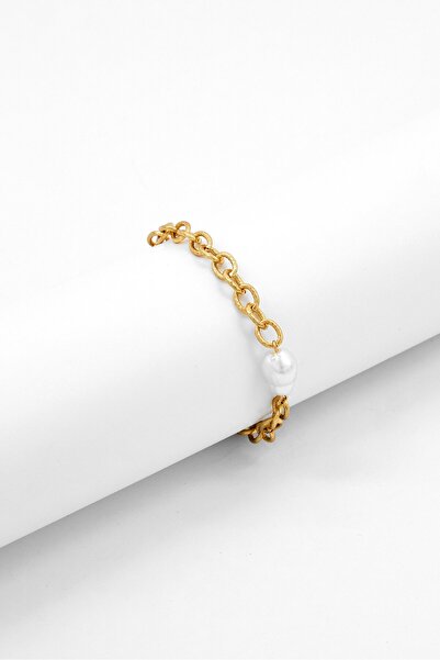 Casa Caracol Women Stainless Steel Glass Bead Bracelet, Gold