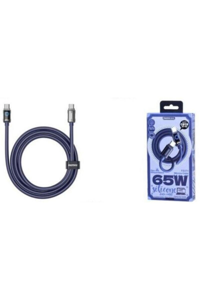 Remax Καλώδιο δεδομένων USB 2.0 USB-C αρσενικό σε USB-C 65W Μαύρο 1.2μ