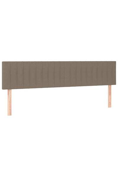 vidaxl Tăblii de pat, gri taupe, 200x5x78/88 cm, textil