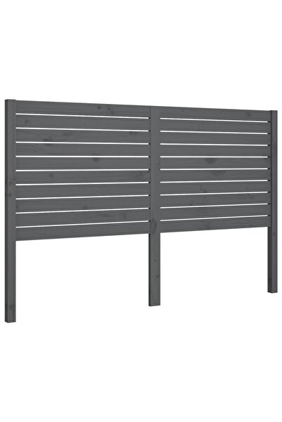 vidaxl Tăblie de pat, gri, 126x4x100 cm, lemn masiv de pin