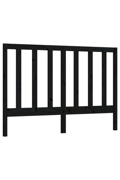 vidaxl Tăblie de pat, negru, 156x4x100 cm, lemn masiv de pin