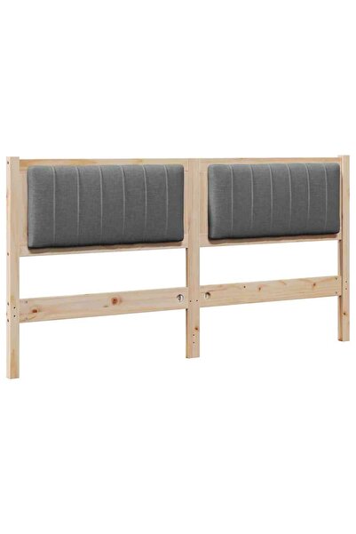 vidaxl Tăblie tapițată cu headboard Maro 150 cm Lemn de pin masiv