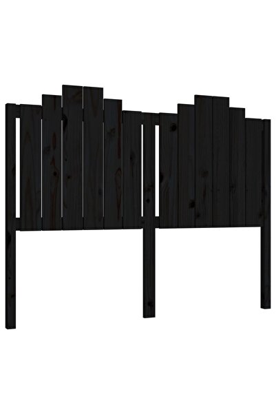 vidaxl Tăblie de pat, negru, 146x4x110 cm, lemn masiv de pin