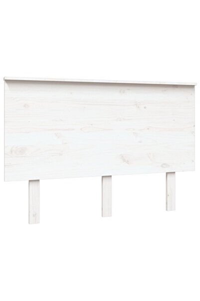 vidaxl Tăblie de pat, alb, 124x6x82,5 cm, lemn masiv de pin