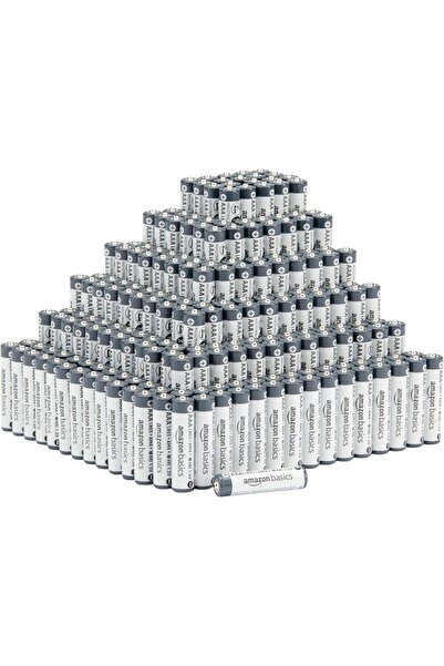 Amazon Basics 1.5V AAA Industrial Alkaline Batteries, 5-Year Shelf Life, 300-...