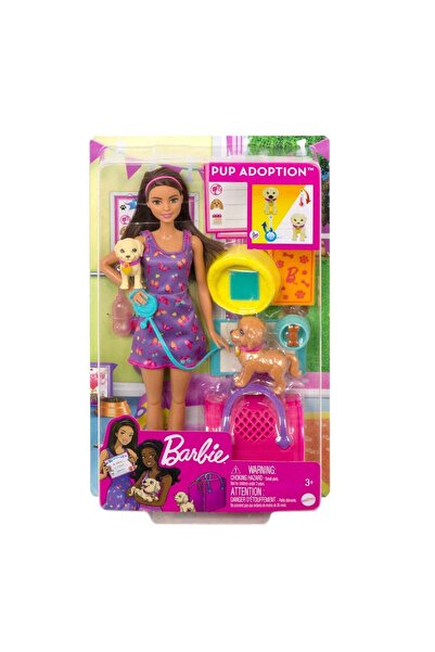 Barbie Set de joaca cu papusa, Barbie, Pup Adoption, HKD86
