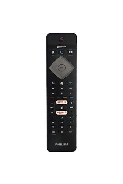Philips Telecomandă Ambilight originală cu Netflix și Rakuten TV, neagră